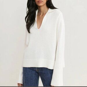 Jenni Kayne Cashmere Polo, Size M, Ivory